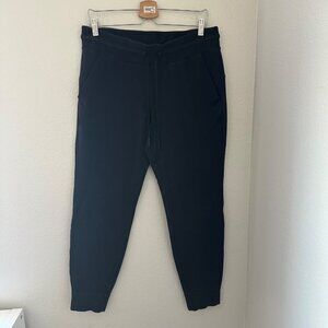 Lululemon High Rise Straight Tapered Leg Joggers Minimalist Black Sz 12
